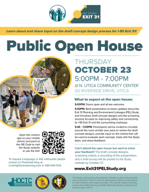 Exit 31 PEL Study Open House