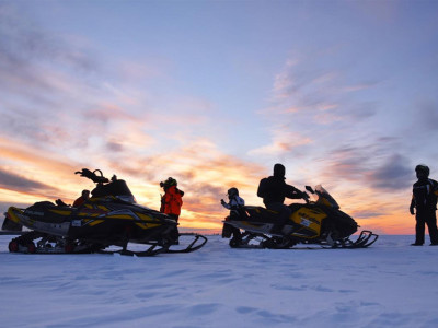 snow mobiling