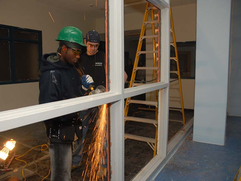 Boy Welding in Oneida County Summer Youth Employment Program