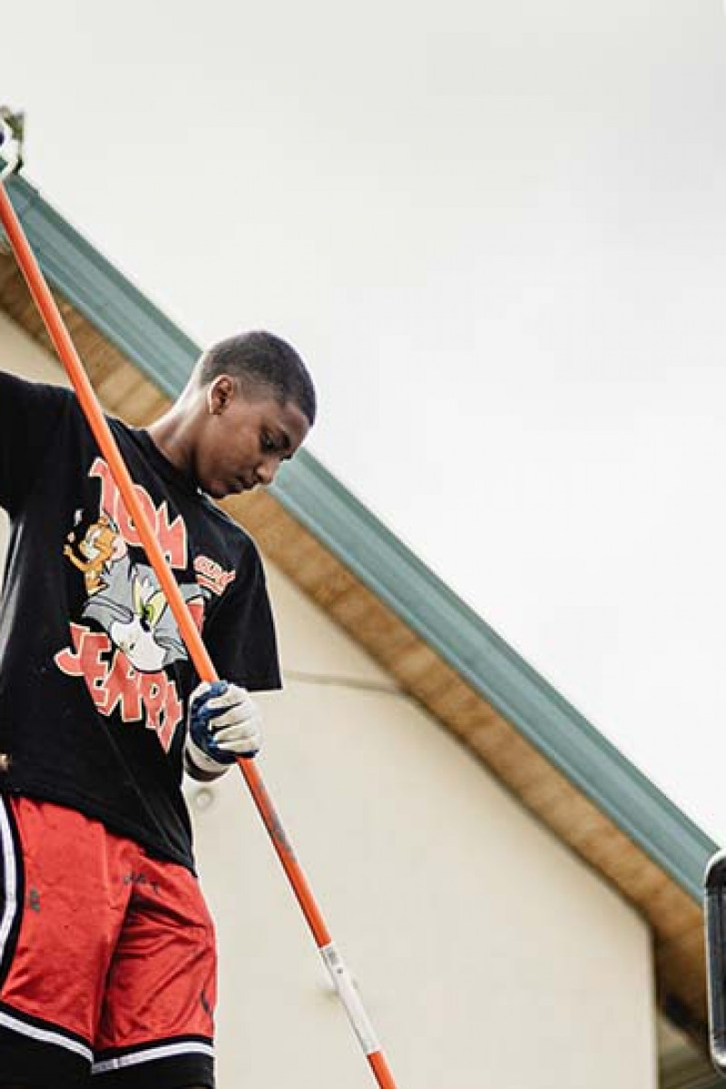 Boy Working in Oneida County Summer Youth Employment Program