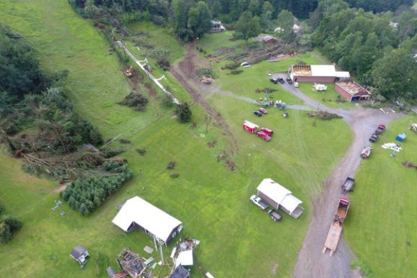 Oneida County Releases Drone Footage of Tornado Damage in Town of Western  Photo