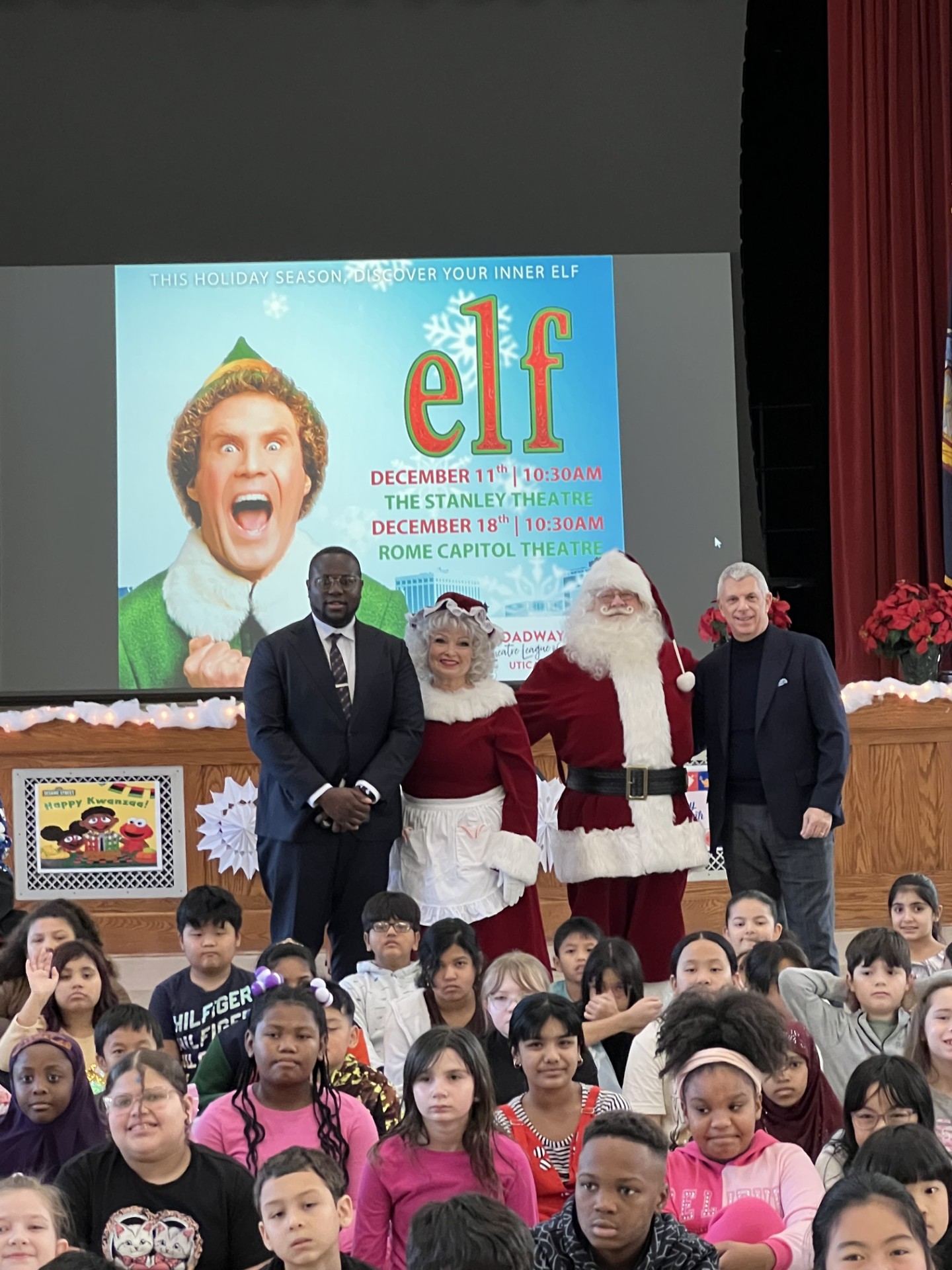 Oneida County & Broadway Utica Bring the Magic of 'Elf' to Local Students Photo