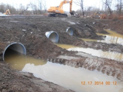 Sleeves installation at CSX bridge 2014